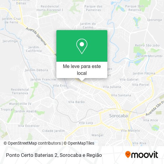 Ponto Certo Baterias 2 mapa