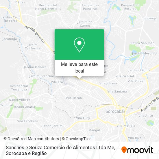 Sanches e Souza Comércio de Alimentos Ltda Me mapa