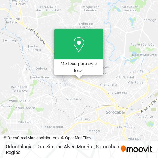 Odontologia - Dra. Simone Alves Moreira mapa