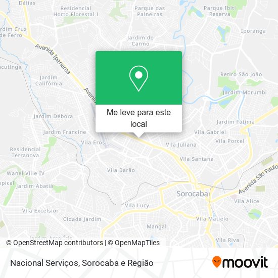Nacional Serviços mapa