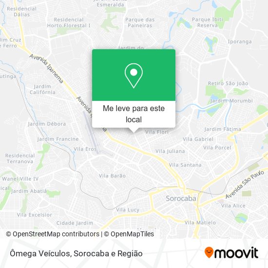 Ômega Veículos mapa