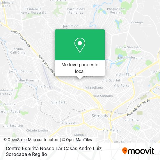 Centro Espírita Nosso Lar Casas André Luiz mapa