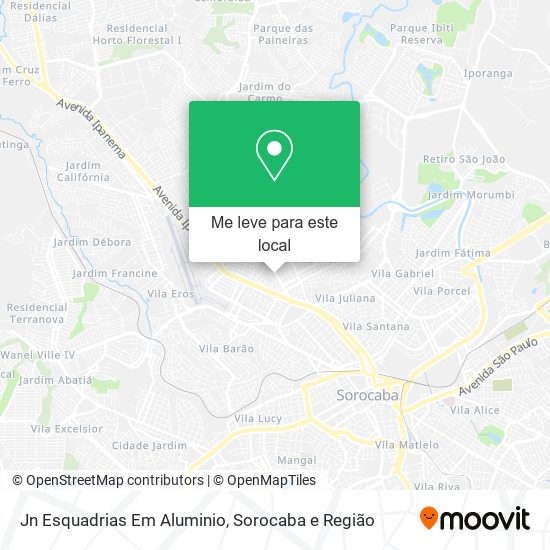 Jn Esquadrias Em Aluminio mapa