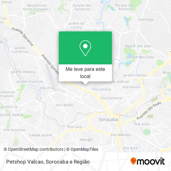 Petshop Valcao mapa