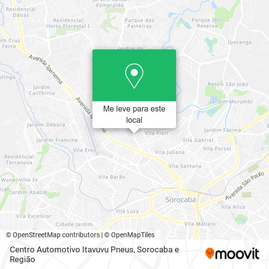 Centro Automotivo Itavuvu Pneus mapa