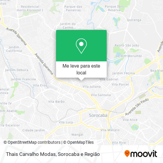 Thais Carvalho Modas mapa