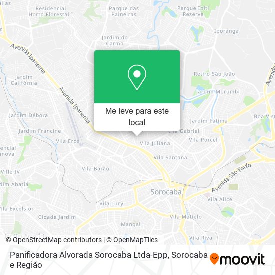 Panificadora Alvorada Sorocaba Ltda-Epp mapa