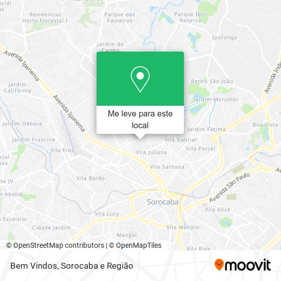 Bem Vindos mapa