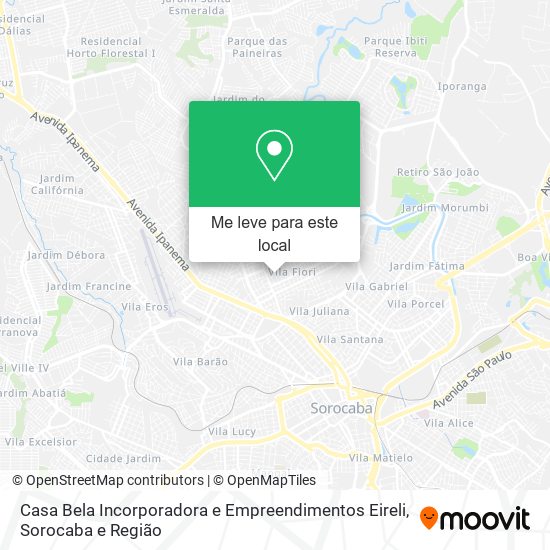 Casa Bela Incorporadora e Empreendimentos Eireli mapa