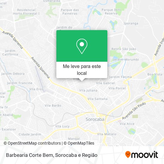 Barbearia Corte Bem mapa