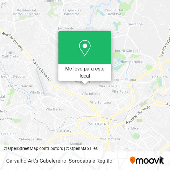 Carvalho Art's Cabelereiro mapa