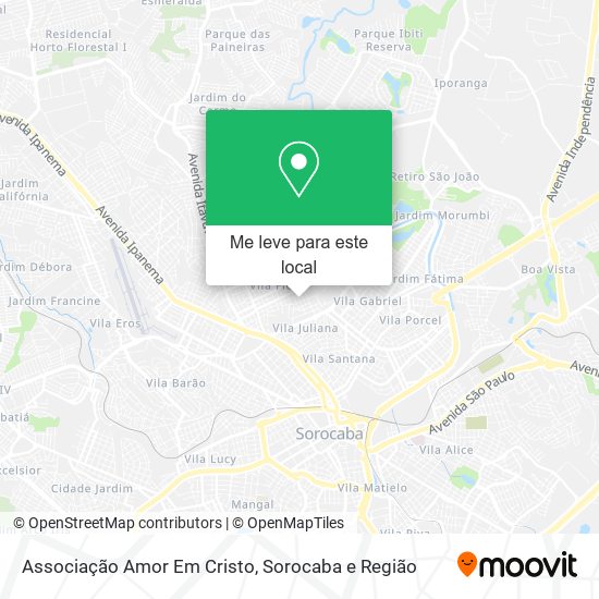 Associação Amor Em Cristo mapa