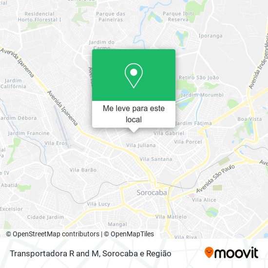 Transportadora R and M mapa