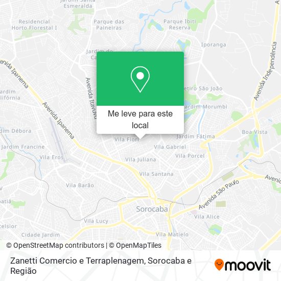 Zanetti Comercio e Terraplenagem mapa