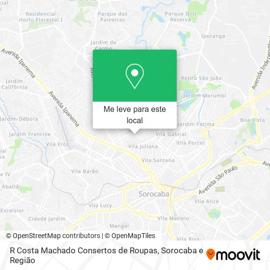 R Costa Machado Consertos de Roupas mapa