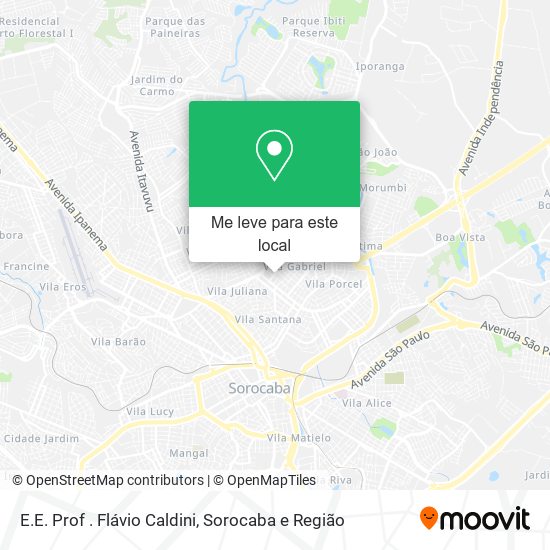 E.E. Prof . Flávio Caldini mapa