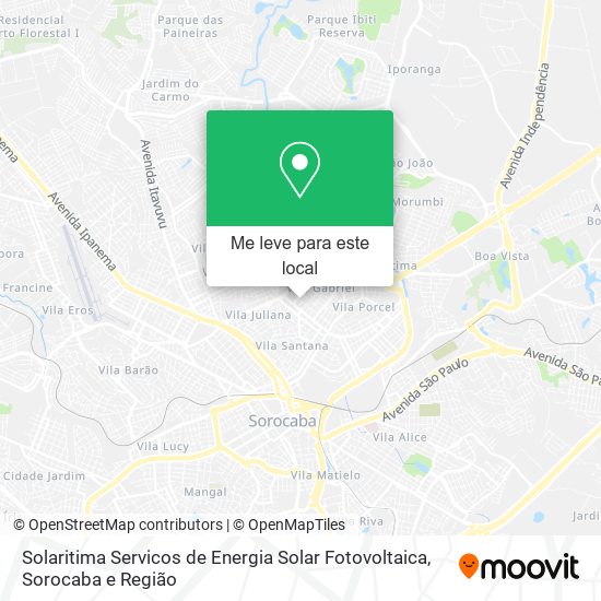 Solaritima Servicos de Energia Solar Fotovoltaica mapa