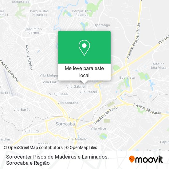 Sorocenter Pisos de Madeiras e Laminados mapa