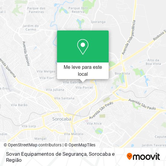 Sovan Equipamentos de Segurança mapa