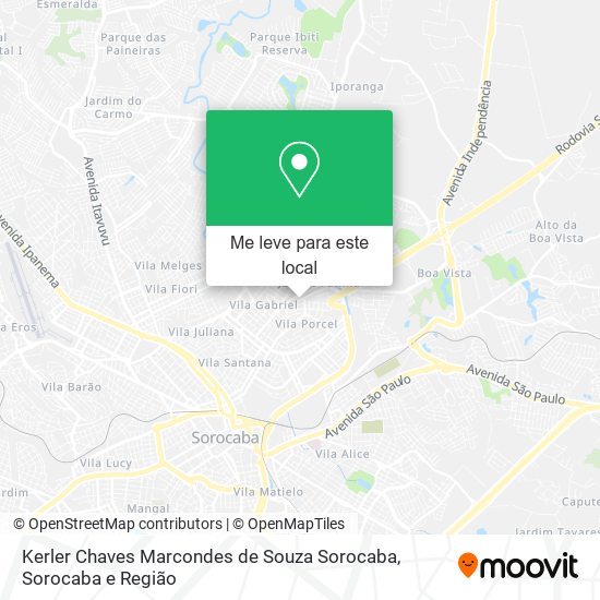 Kerler Chaves Marcondes de Souza Sorocaba mapa