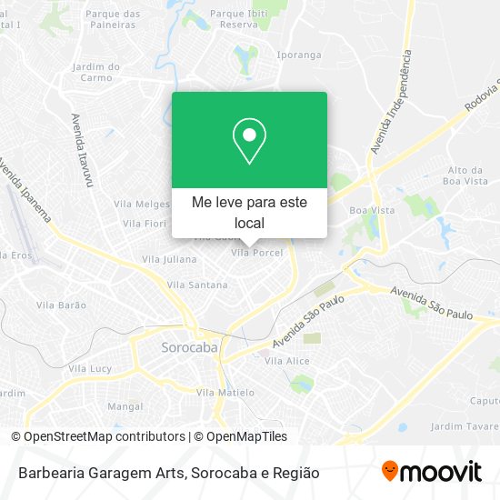 Barbearia Garagem Arts mapa
