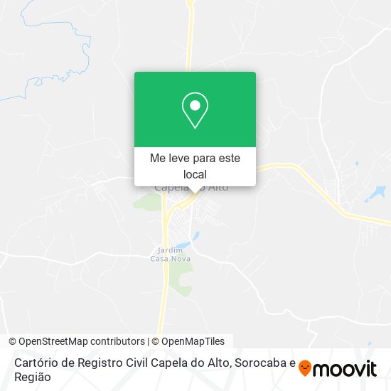 Cartório de Registro Civil Capela do Alto mapa