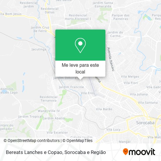 Bereats Lanches e Copao mapa
