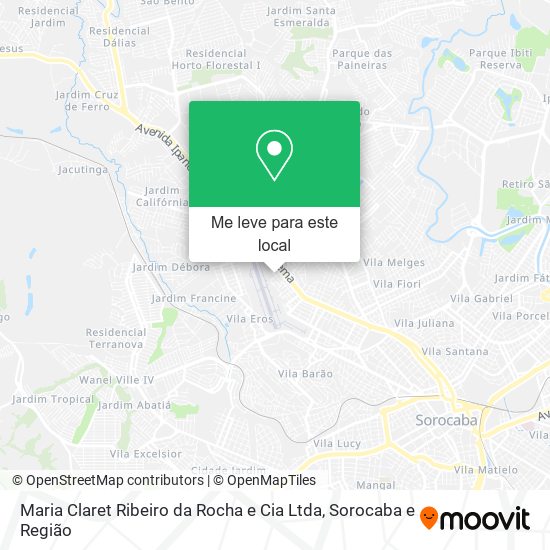 Maria Claret Ribeiro da Rocha e Cia Ltda mapa