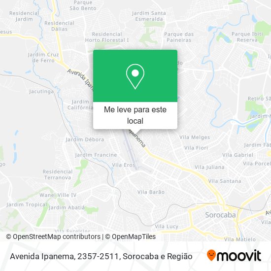 Avenida Ipanema, 2357-2511 mapa