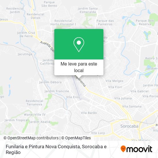 Funilaria e Pintura Nova Conquista mapa