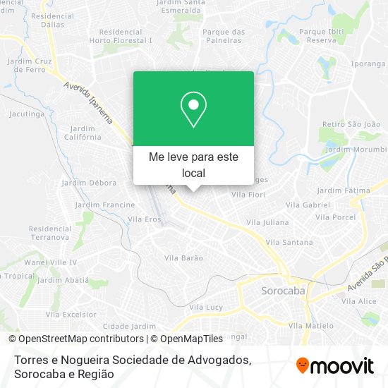 Torres e Nogueira Sociedade de Advogados mapa