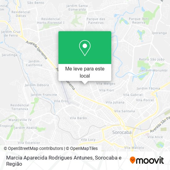 Marcia Aparecida Rodrigues Antunes mapa
