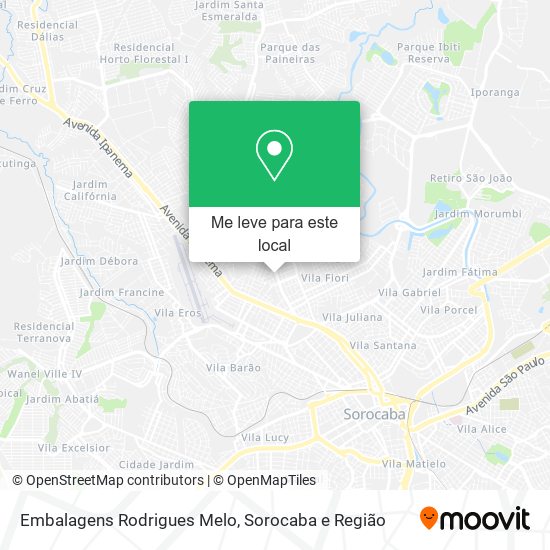 Embalagens Rodrigues Melo mapa