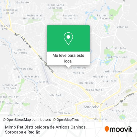 Mimp Pet Distribuidora de Artigos Caninos mapa