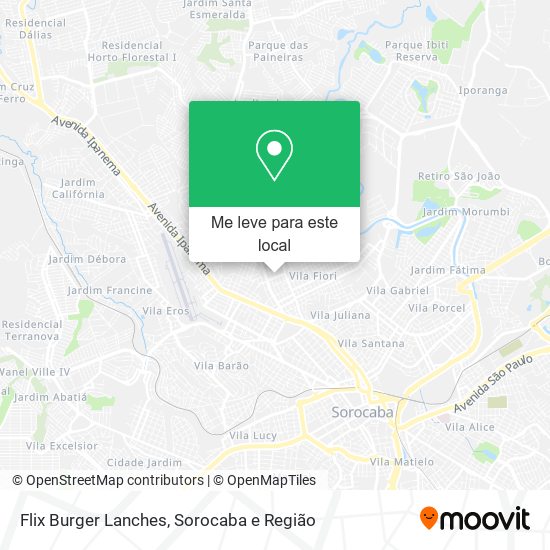 Flix Burger Lanches mapa