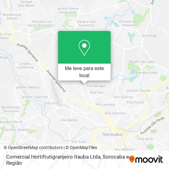 Comercial Hortifrutigranjeiro Itauba Ltda mapa