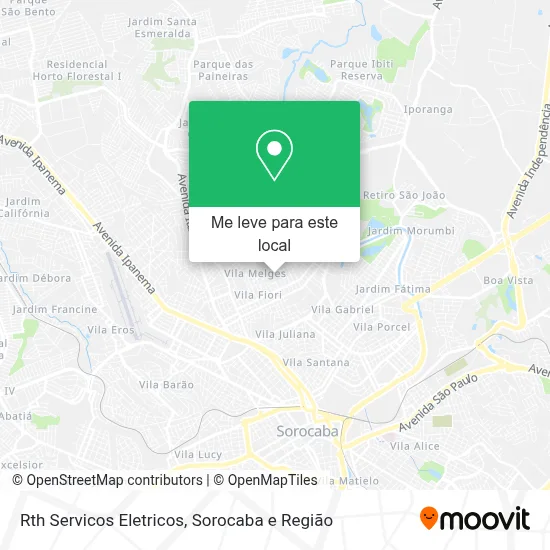 Rth Servicos Eletricos mapa