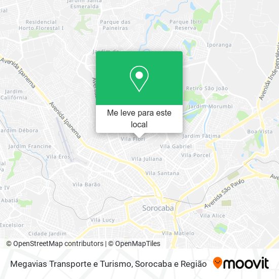 Megavias Transporte e Turismo mapa