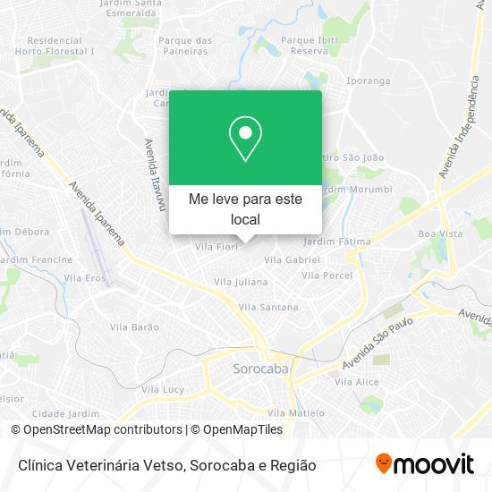 Clínica Veterinária Vetso mapa