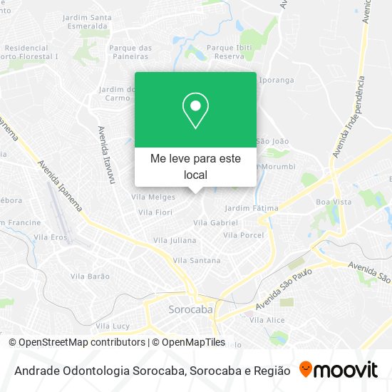 Andrade Odontologia Sorocaba mapa
