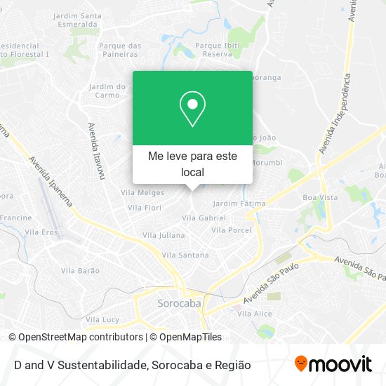 D and V Sustentabilidade mapa