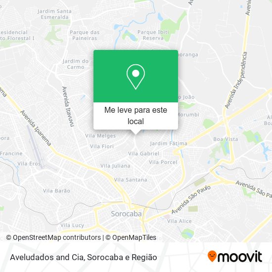 Aveludados and Cia mapa