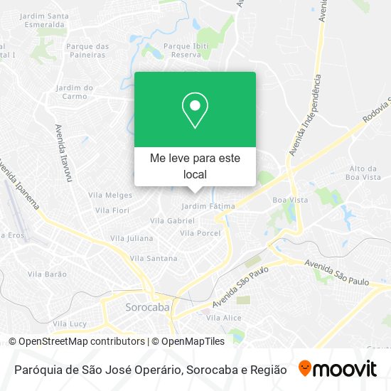 Paróquia de São José Operário mapa