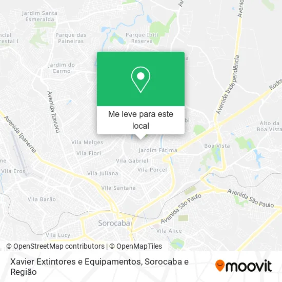 Xavier Extintores e Equipamentos mapa