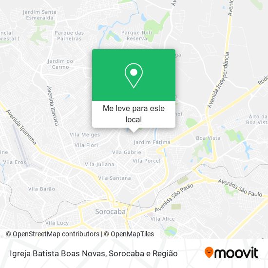 Igreja Batista Boas Novas mapa