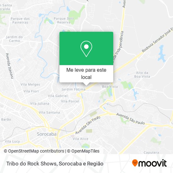 Tribo do Rock Shows mapa