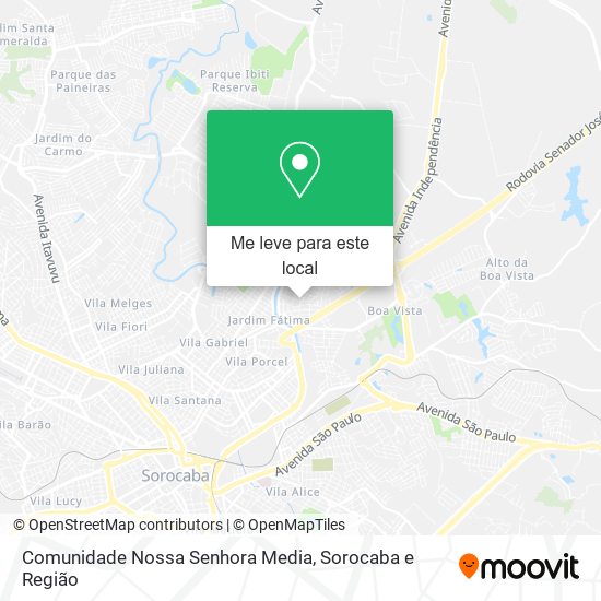 Comunidade Nossa Senhora Media mapa