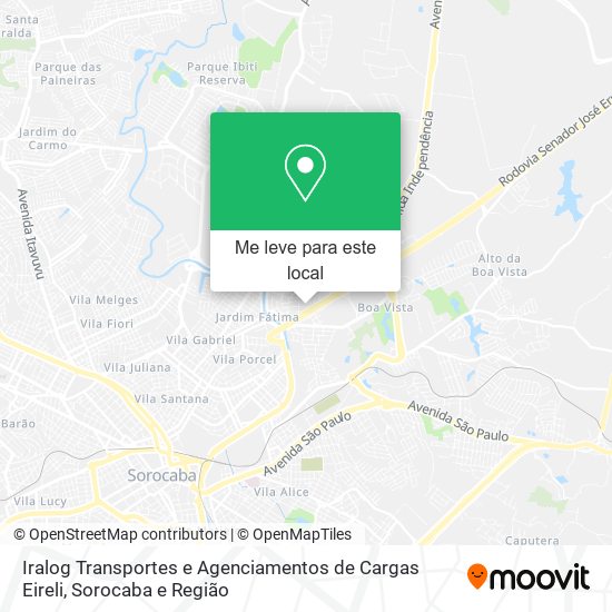 Iralog Transportes e Agenciamentos de Cargas Eireli mapa