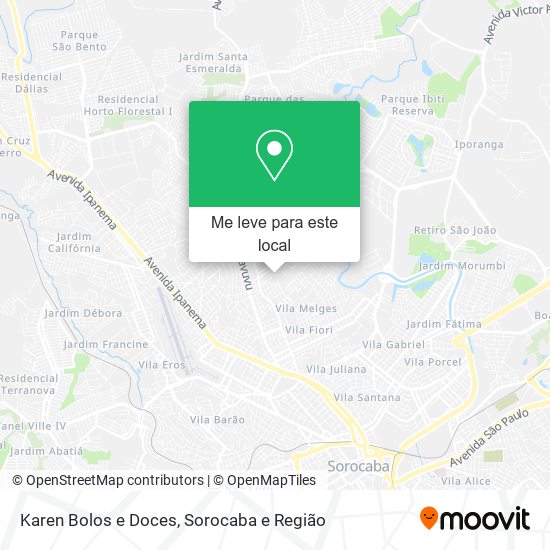 Karen Bolos e Doces mapa