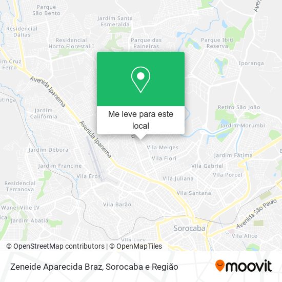 Zeneide Aparecida Braz mapa